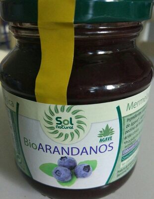 Mermelada ecológica arándanos front packaging