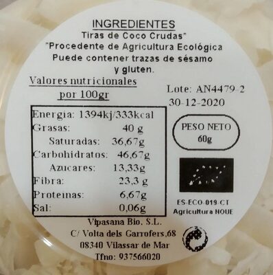 Chips Coco Sri lanka nutrition facts table