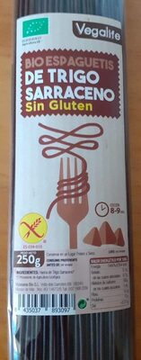Bio espaguetis de trigo sarraceno front packaging