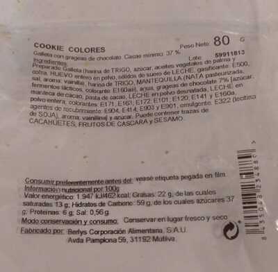 Cookie colores