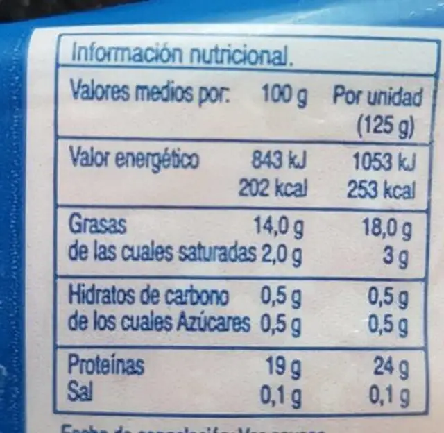 Lomo de salmon noruego nutrition facts table