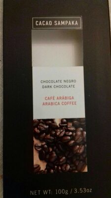 Chocolate Negro café arabiga