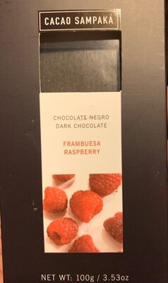 Chocolate negro con frambuesa