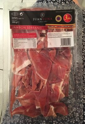 Jambon serrano front packaging