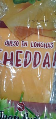 Queso en lonchas Cheddar front packaging