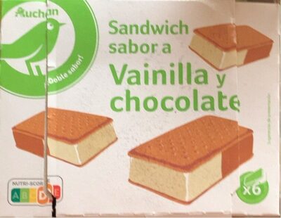 Sandwich sabor a vainilla y chocolate