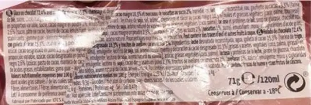 Cônes Chocolat nutrition facts table