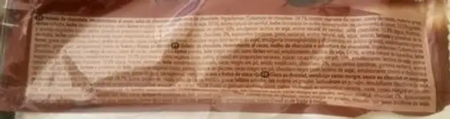Triple choc ingredients label