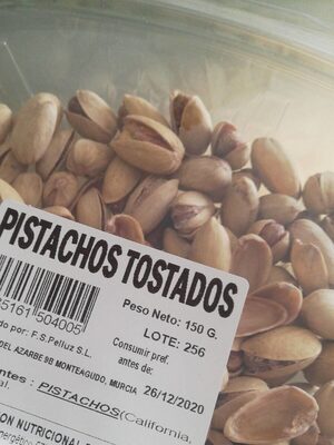 Pistachos Tostados front packaging