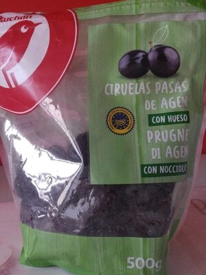 Ciruelas pasas con hueso front packaging