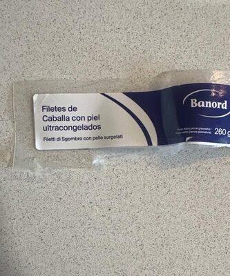 Filetes de caballa con piel ultracongelados