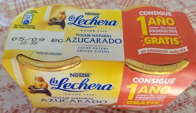 Yogur la Lechera natural azucarado