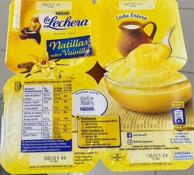 Narillas sabor vainilla front packaging