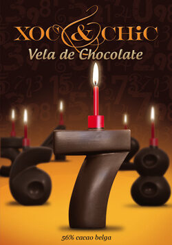 Edible chocolate candle