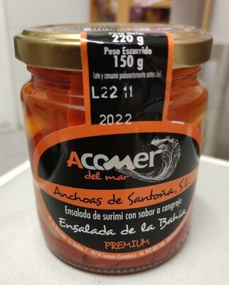 Ensalada de surimi con sabor a cangrejo front packaging