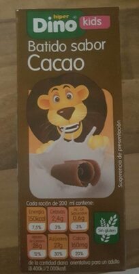 Batido sabor cacao