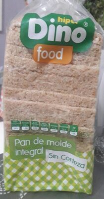 Pan de molde integral (sin corteza)