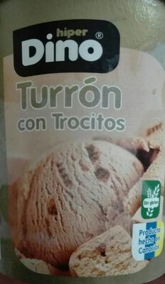 Helado de turrón con trocitos