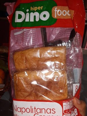 Napolitana rellena de crema sabor vainilla