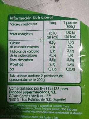 Hojas espinacas front packaging