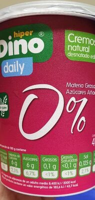 Dinos Daily cremoso natural 0%