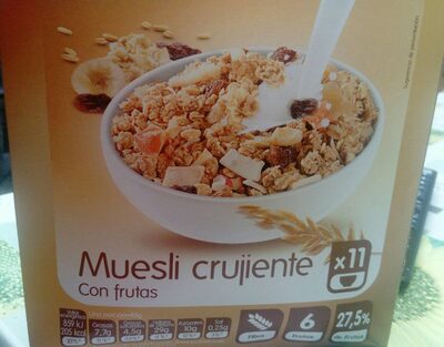 Muesli crujiente con frutas