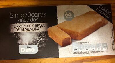 Turrón de crema de almendras