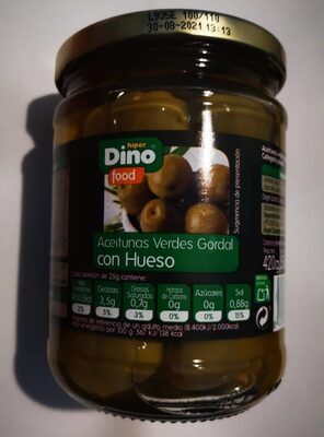 Aceitunas verdes gordal con hueso