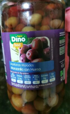 Aceitunas moradas manzanilla con hueso front packaging