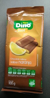 Chocolate relleno sabor naranja front packaging