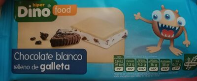 Chocolate blanco relleno de galleta front packaging