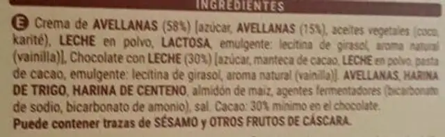 Choco leche leite ingredients label