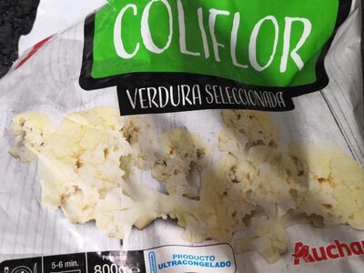 Coliflor ultracongelada front packaging