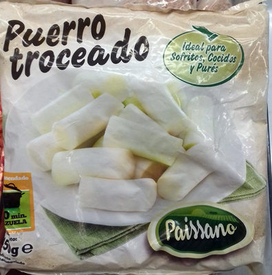 Puerro troceado
