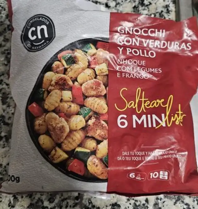 Gnocchi Con Verduras Y Pollo