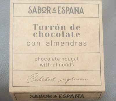 Turron de chocolate con almendras front packaging