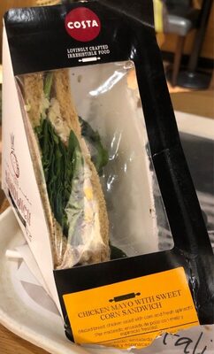 Sandwich de pollo con maiz dulce front packaging