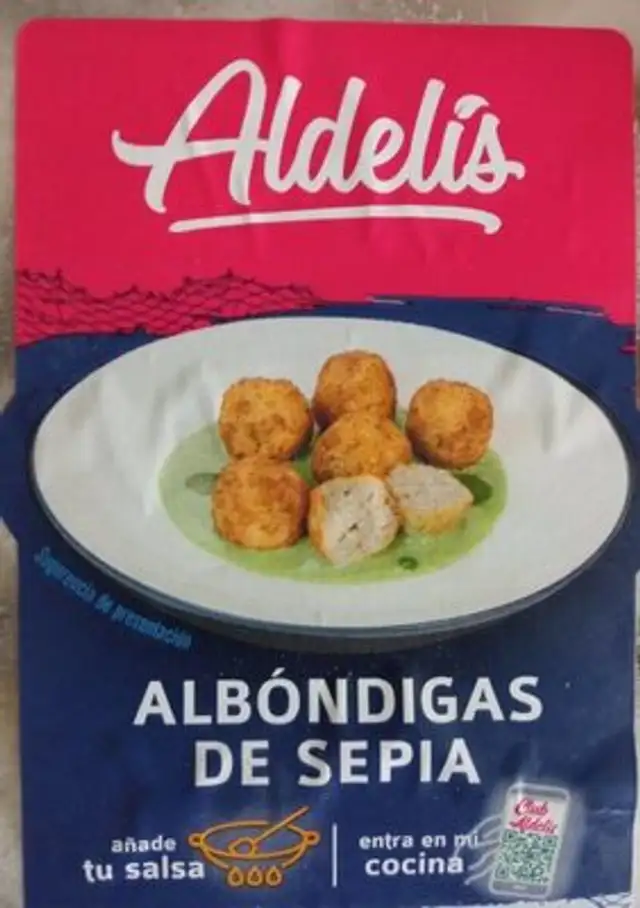 Albóndigas de sepia front packaging