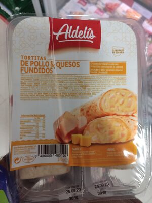 Tortitas de pollo y quesos fundidos