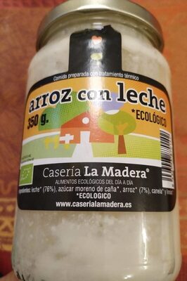 Arroz con leche ecológico front packaging