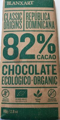 Chocolate ecologico 82% rep dominicana