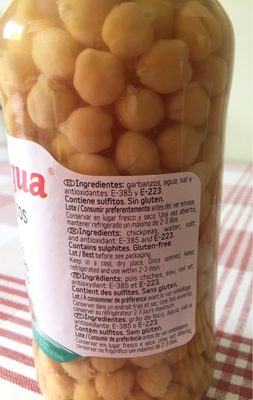 Carbanzos ingredients label