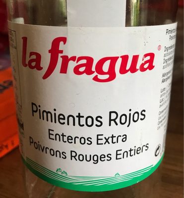 Pimientos rojos front packaging