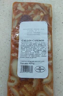 Callos Caseros front packaging