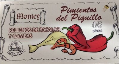 Pimientos del piquillo rellenos de bacalao y gambas