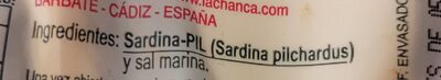 sardina arencada nutrition facts table
