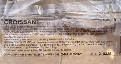 Croissant de manteca front packaging