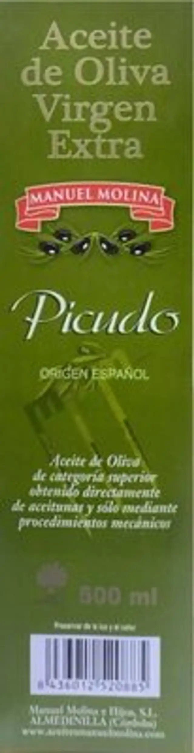 Aceite de Oliva Virgen Extra front packaging