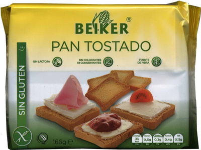 Pan tostado sin gluten