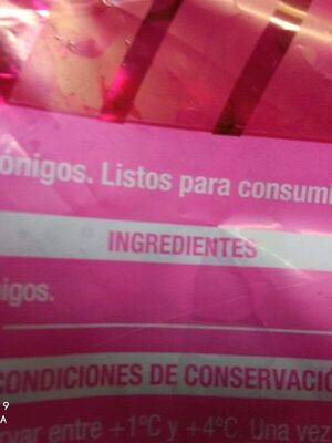 Canónigos ingredients label